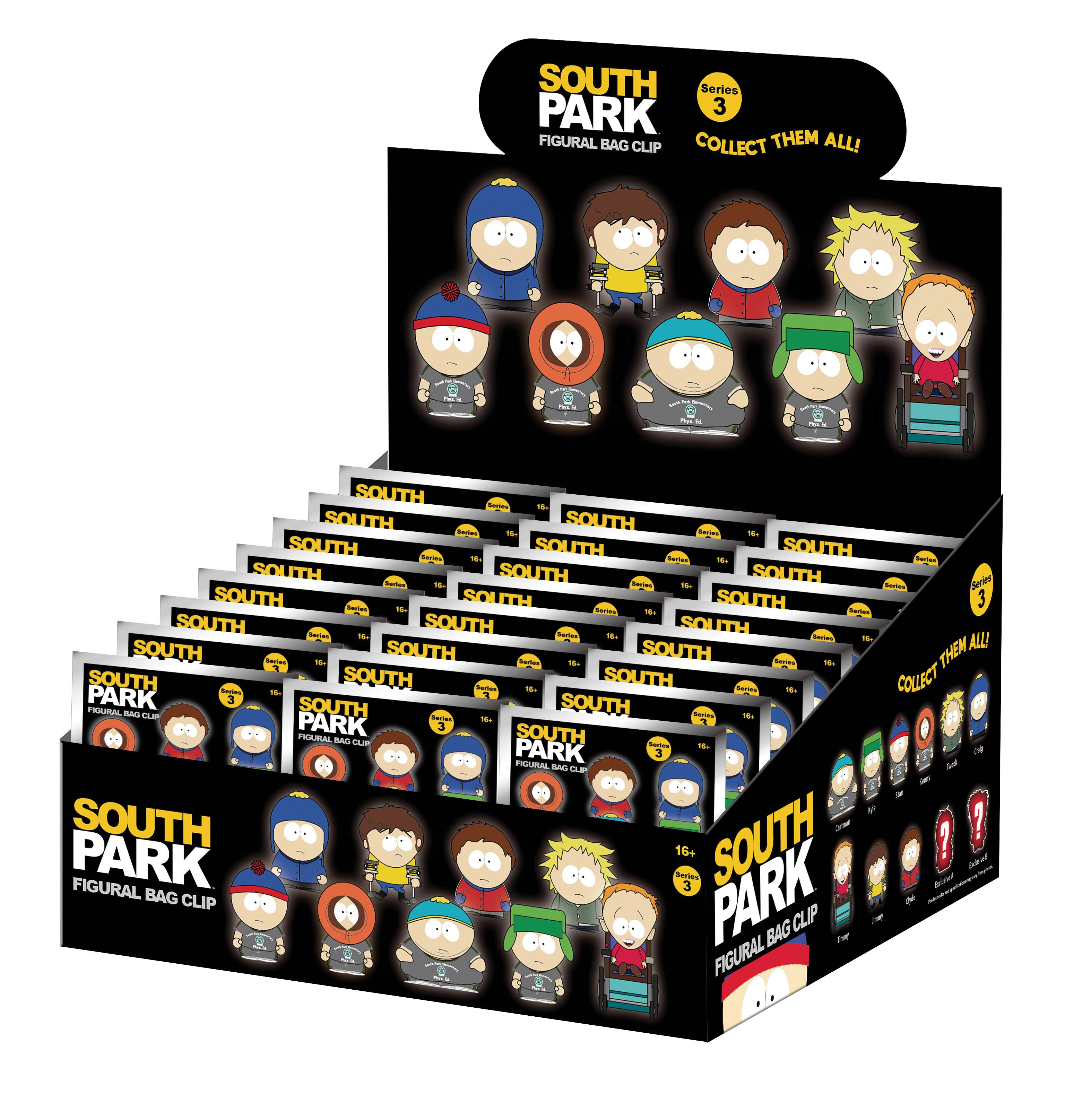 SOUTH PARK - Series 3 - 3D Foam Bag Clip (Display 24 Pcs)