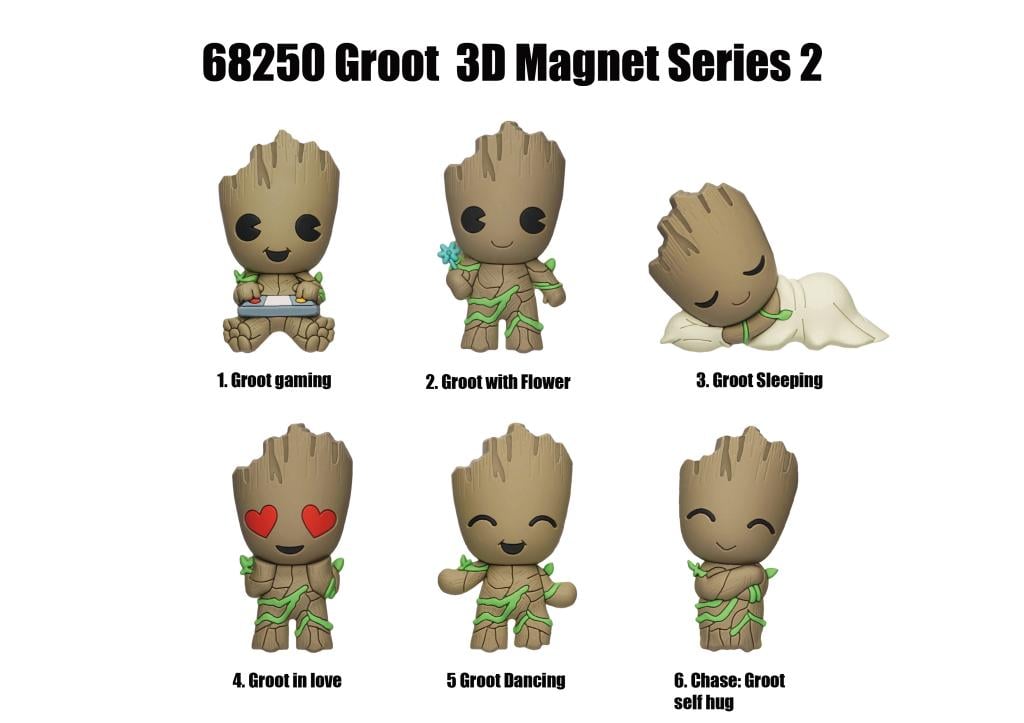 GROOT - Serie 2 - 3D Foam Magnets in blind bags (Display 12 Pcs)