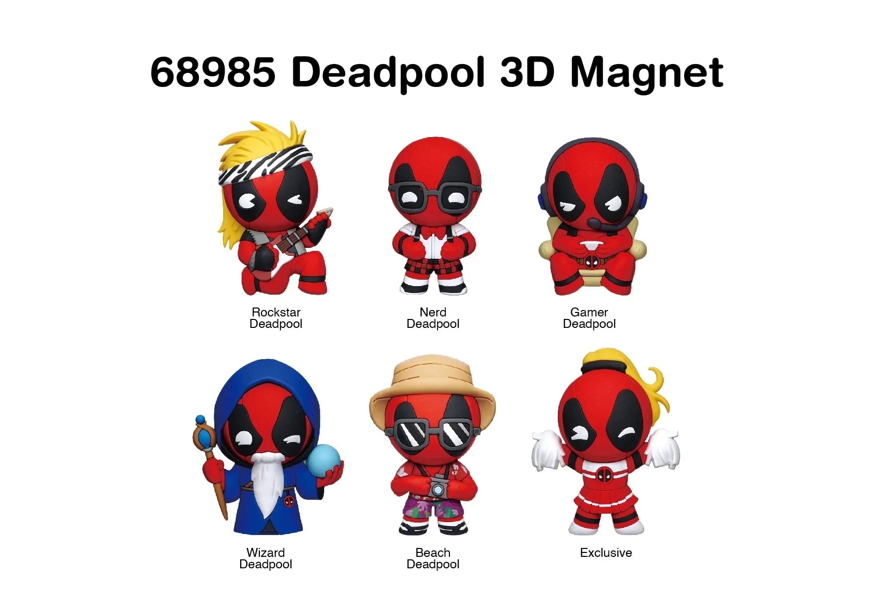 DEADPOOL - Serie 1 - 3D Foam Magnets in blind bags (Display 12 Pcs)