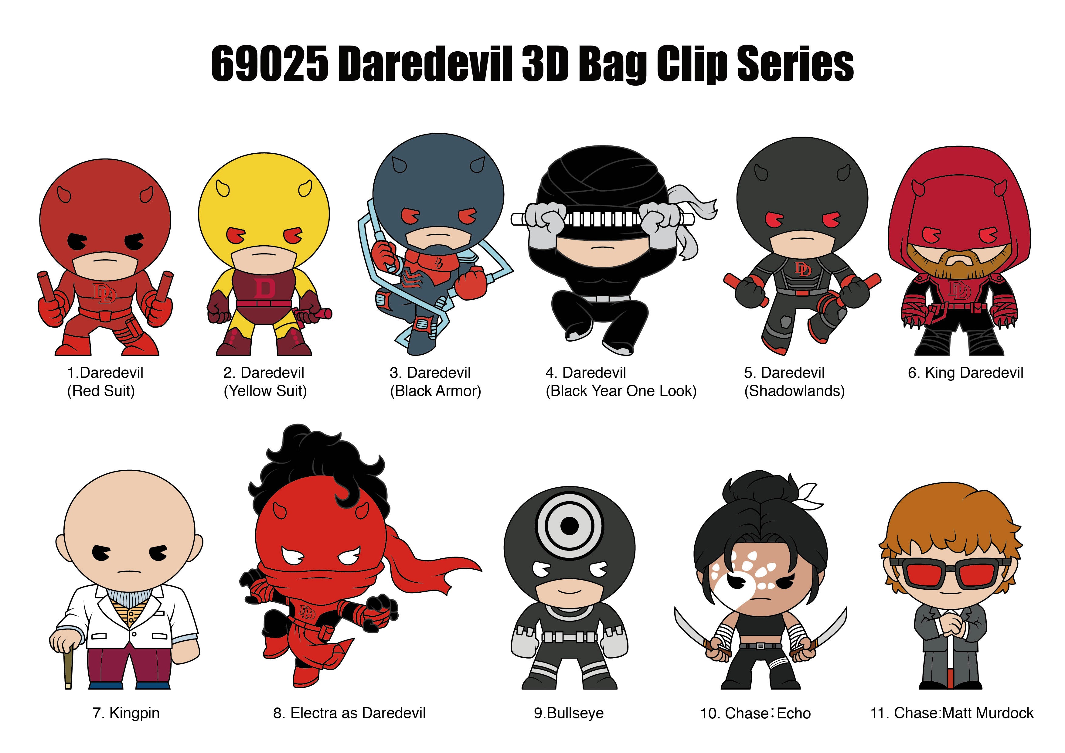 DAREDEVIL - 3D Foam Bag Clip (Display 24 Pcs)