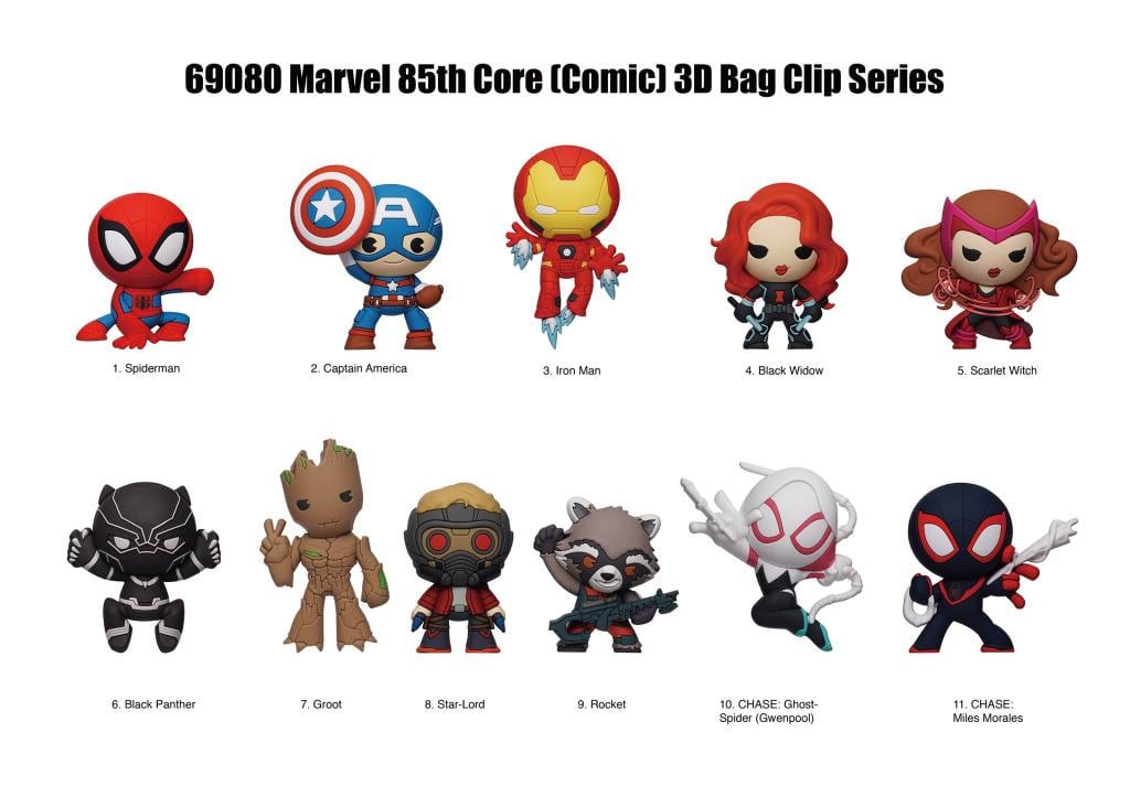 MARVEL - 85th Core Comic - Collectible Bag Clip (Display 24 Pcs)