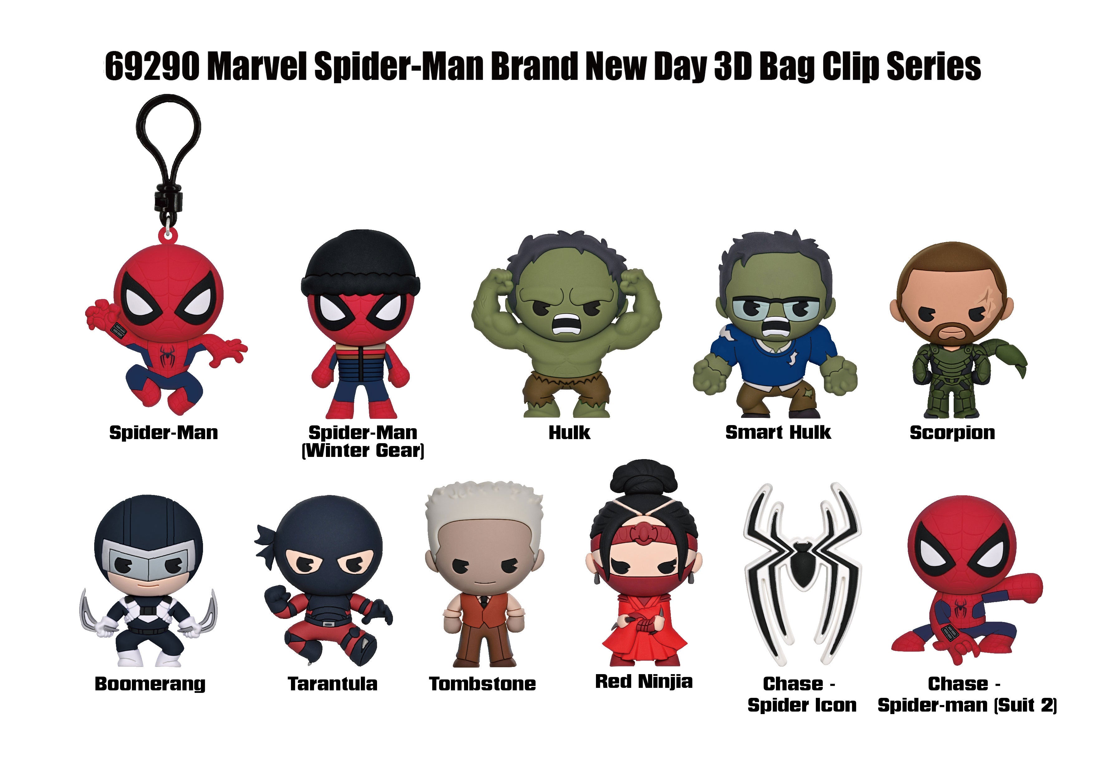 SPIDER-MAN BRAND NEW DAY -Series 2 - 3D Foam Bag Clip (Display 24 Pcs)