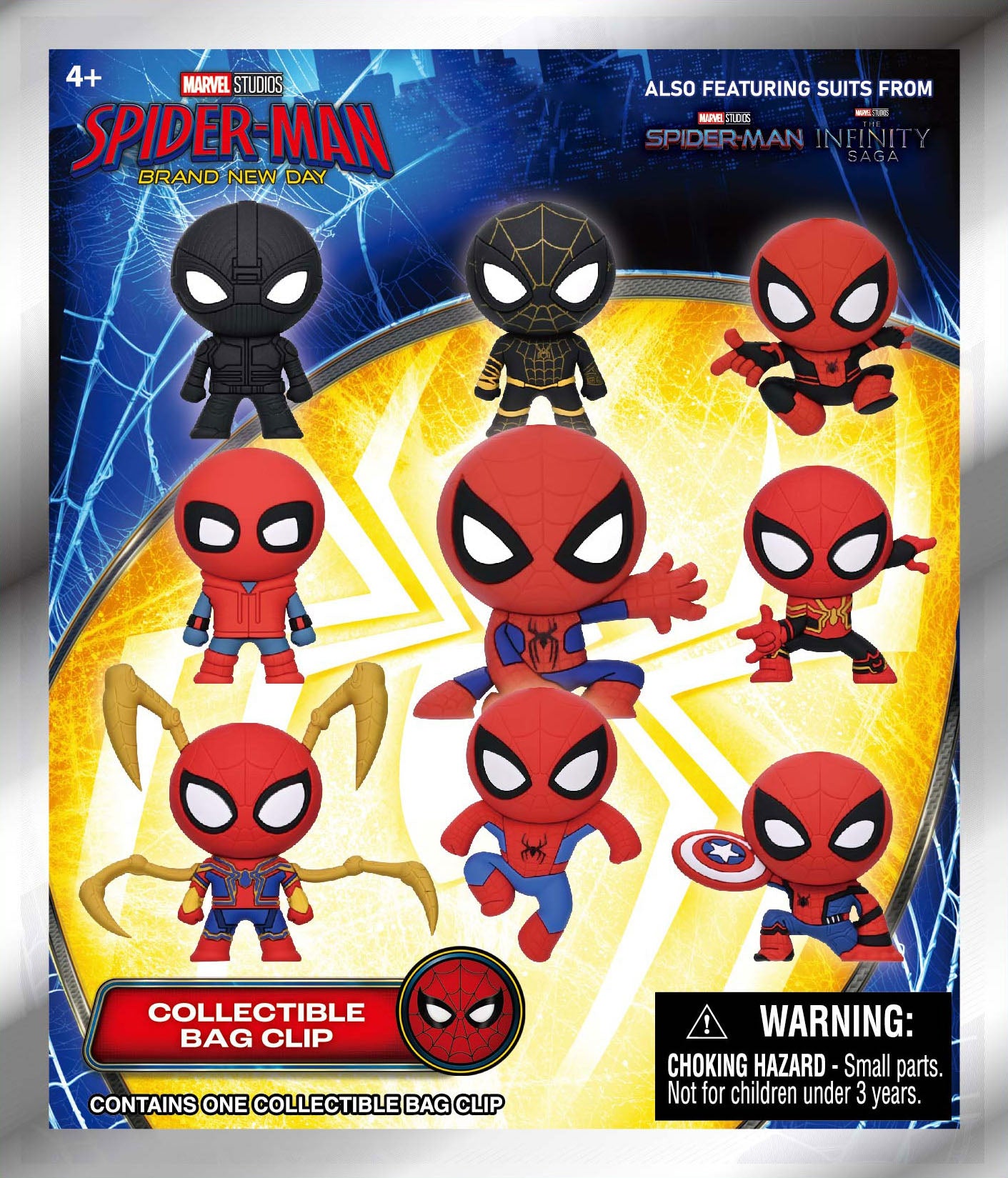 SPIDER MAN BRAND NEW DAY - Series 1 - 3D Foam Bag Clip (Display 24 Pcs)