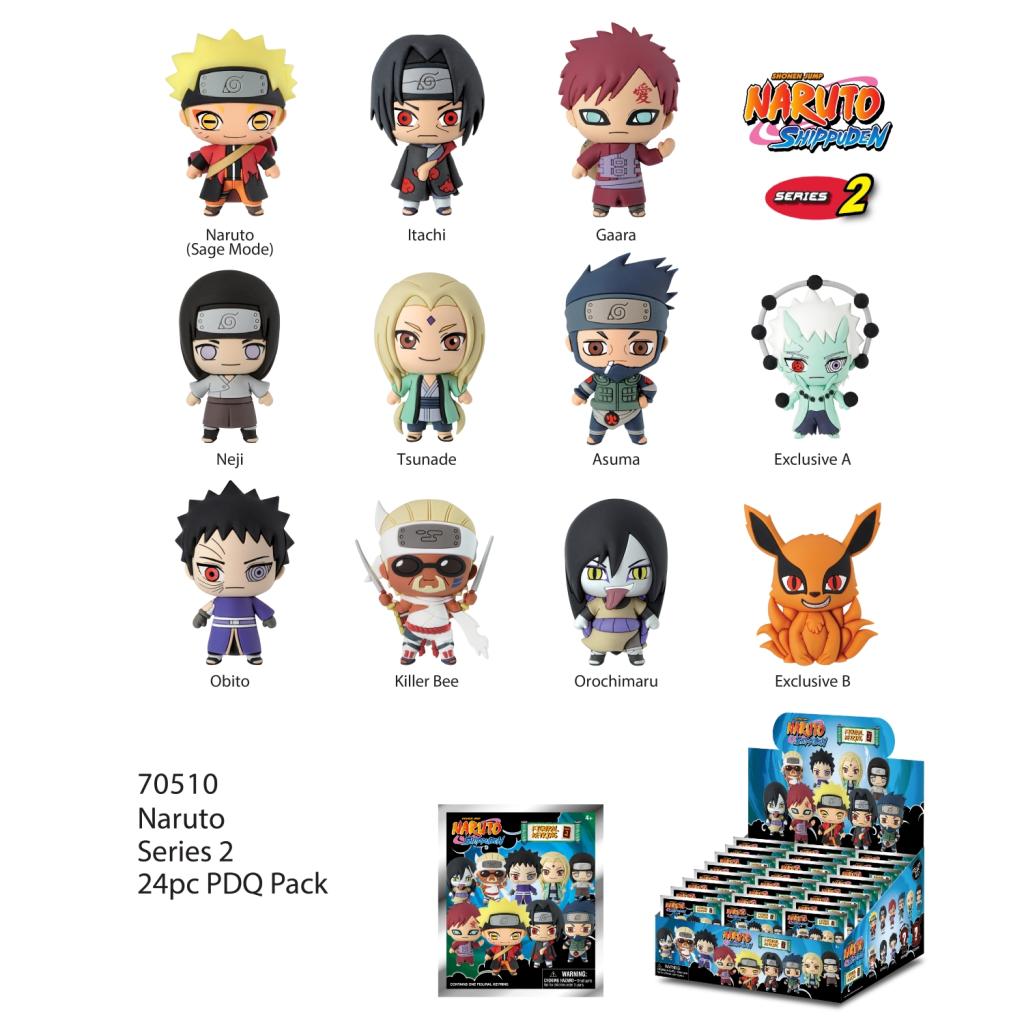 NARUTO - Series 2 - 3D Foam Bag Clip (Display 24 Pcs)