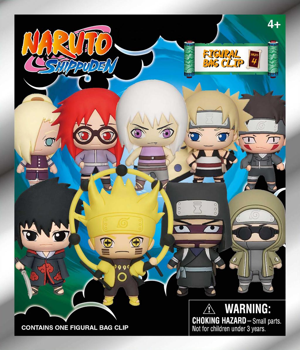 NARUTO SHIPPUDEN - Series 4 - 3D Foam Bag Clip (Display 24 Pcs)