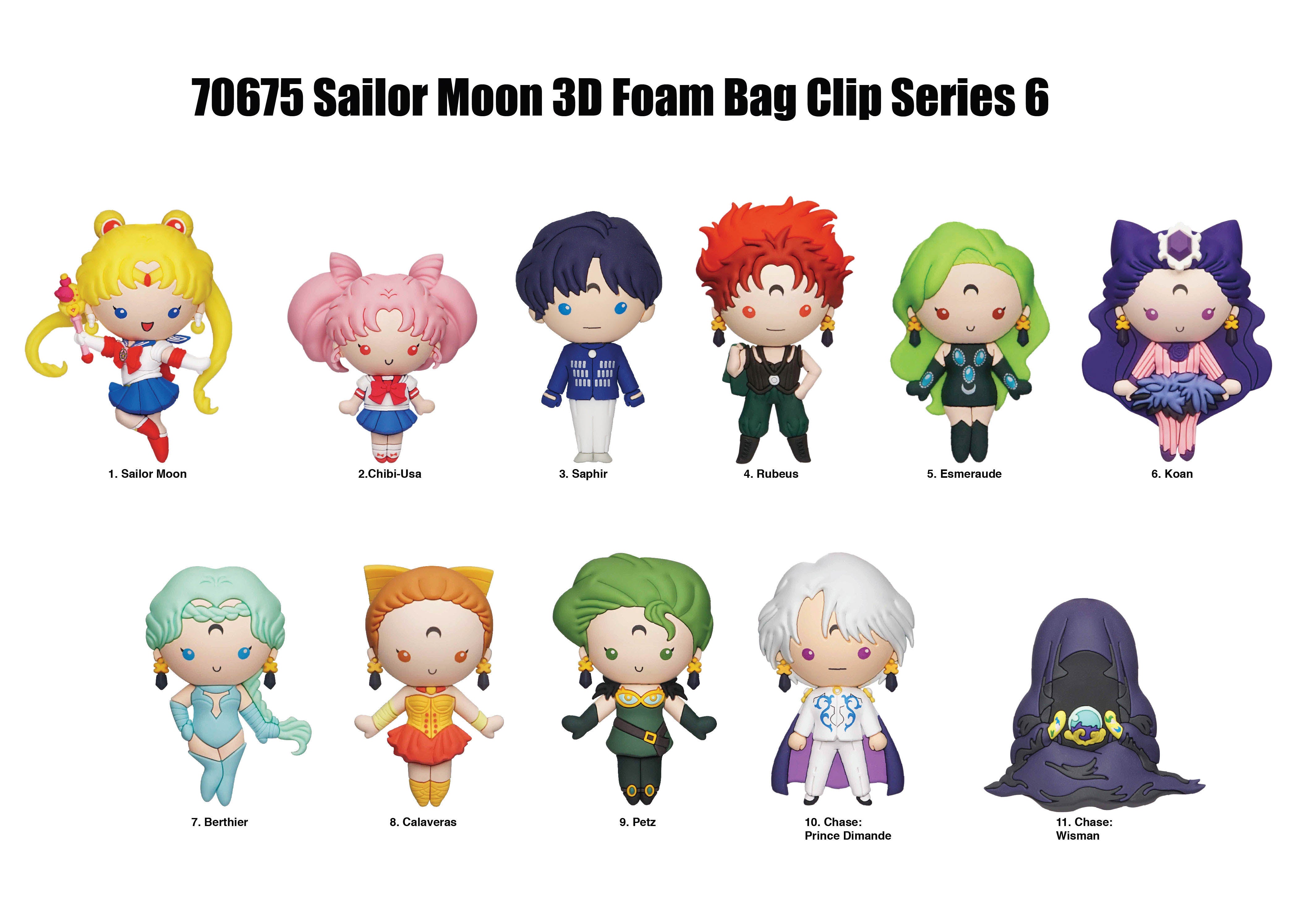 SAILOR MOON - Series 6 - 3D Foam Bag Clip (Display 24 Pcs)