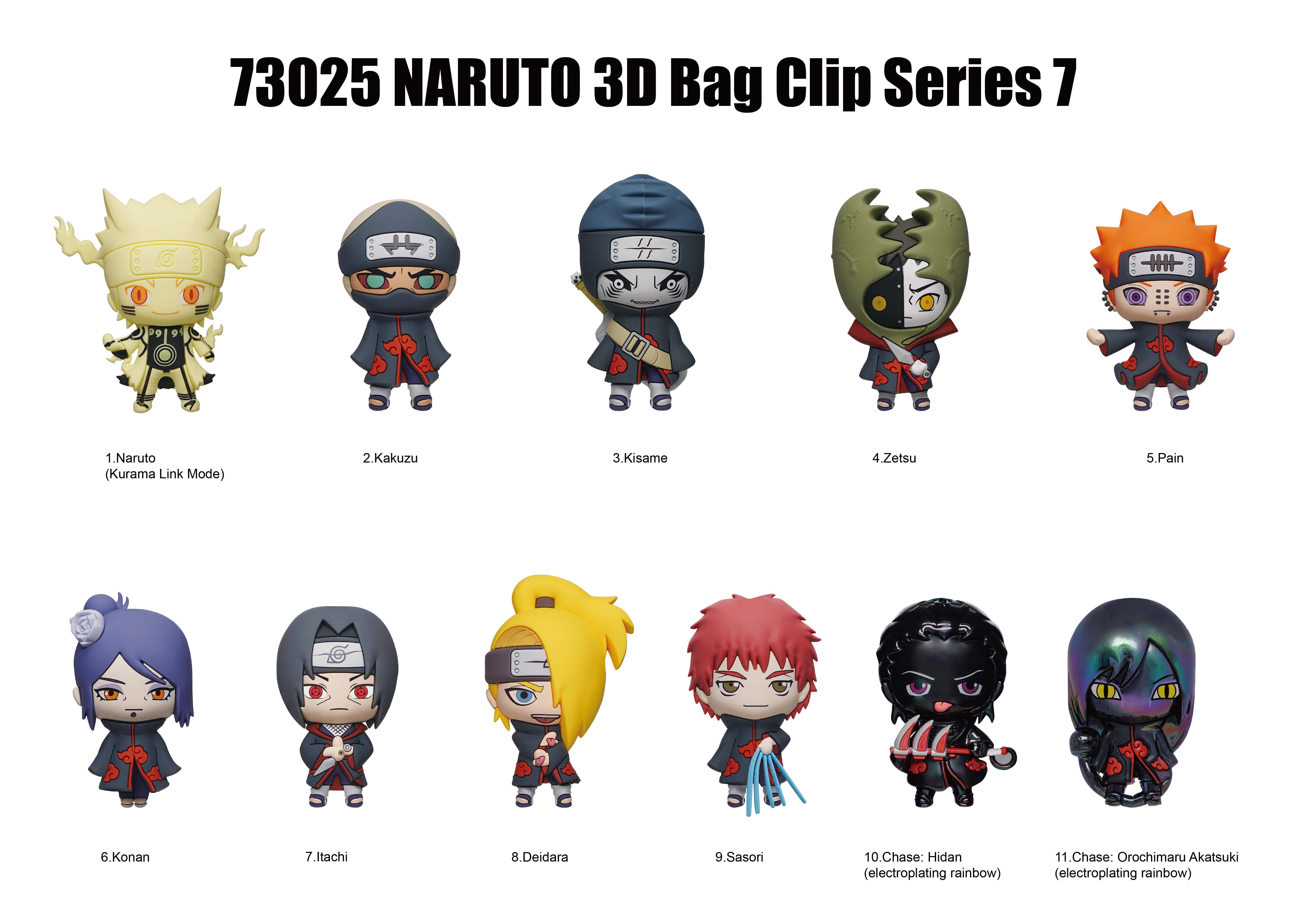 NARUTO - Series 7 - 3D Foam Bag Clip (Display 24 Pcs)