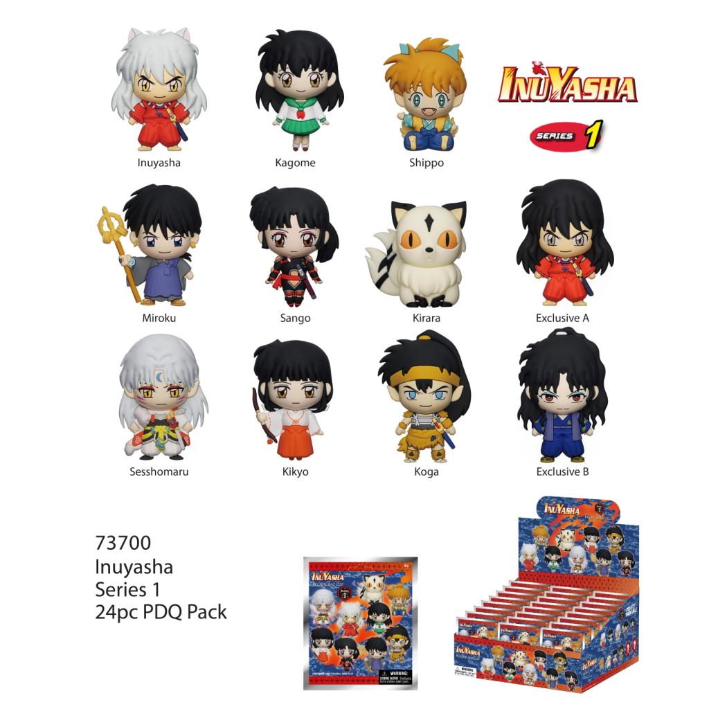 INUYASHA - Series 1 - 3D Foam Bag Clip (Display 24 Pcs)