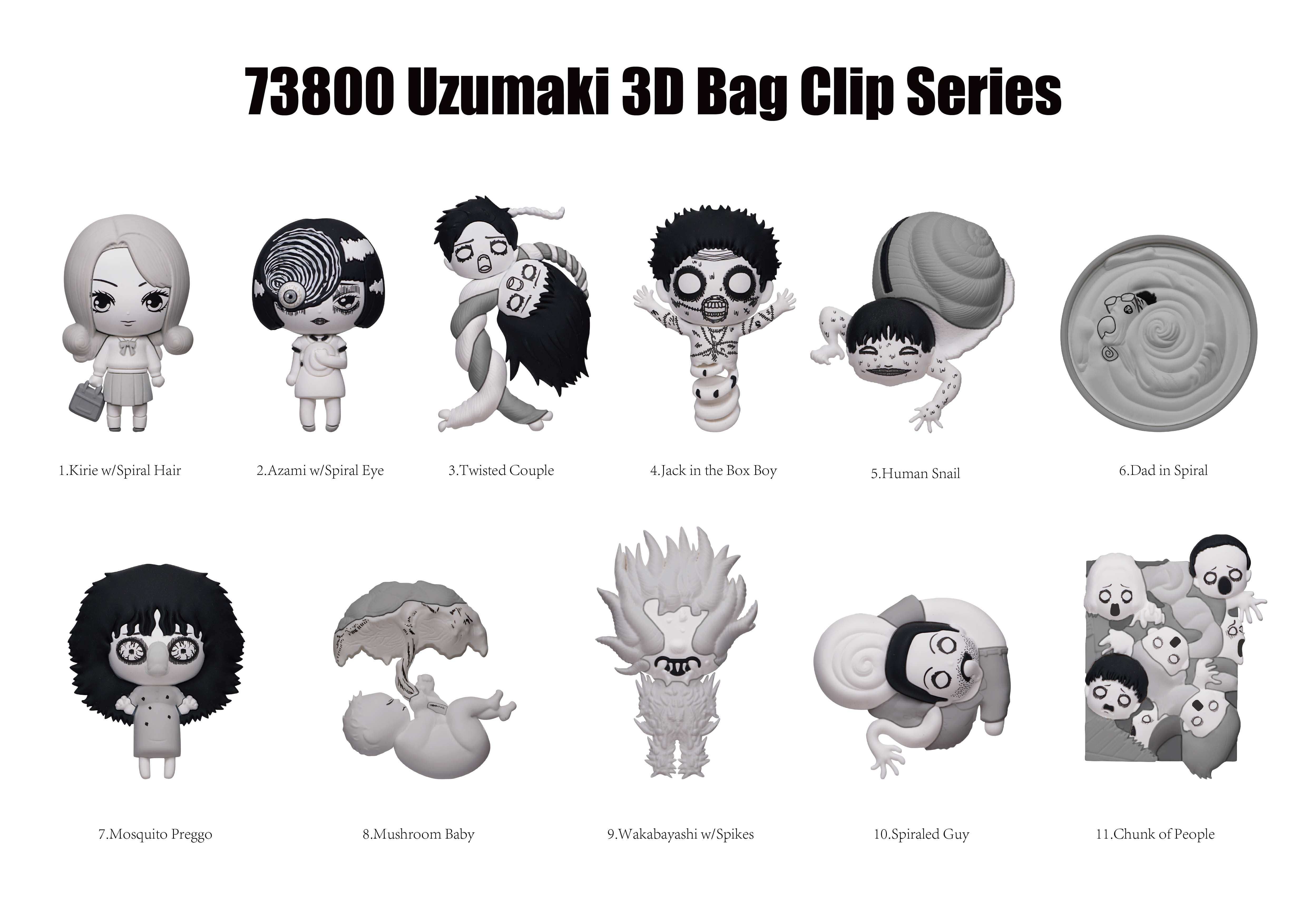 UZUMAKI - Series 1 - 3D Foam Bag Clip (Display 24 Pcs)