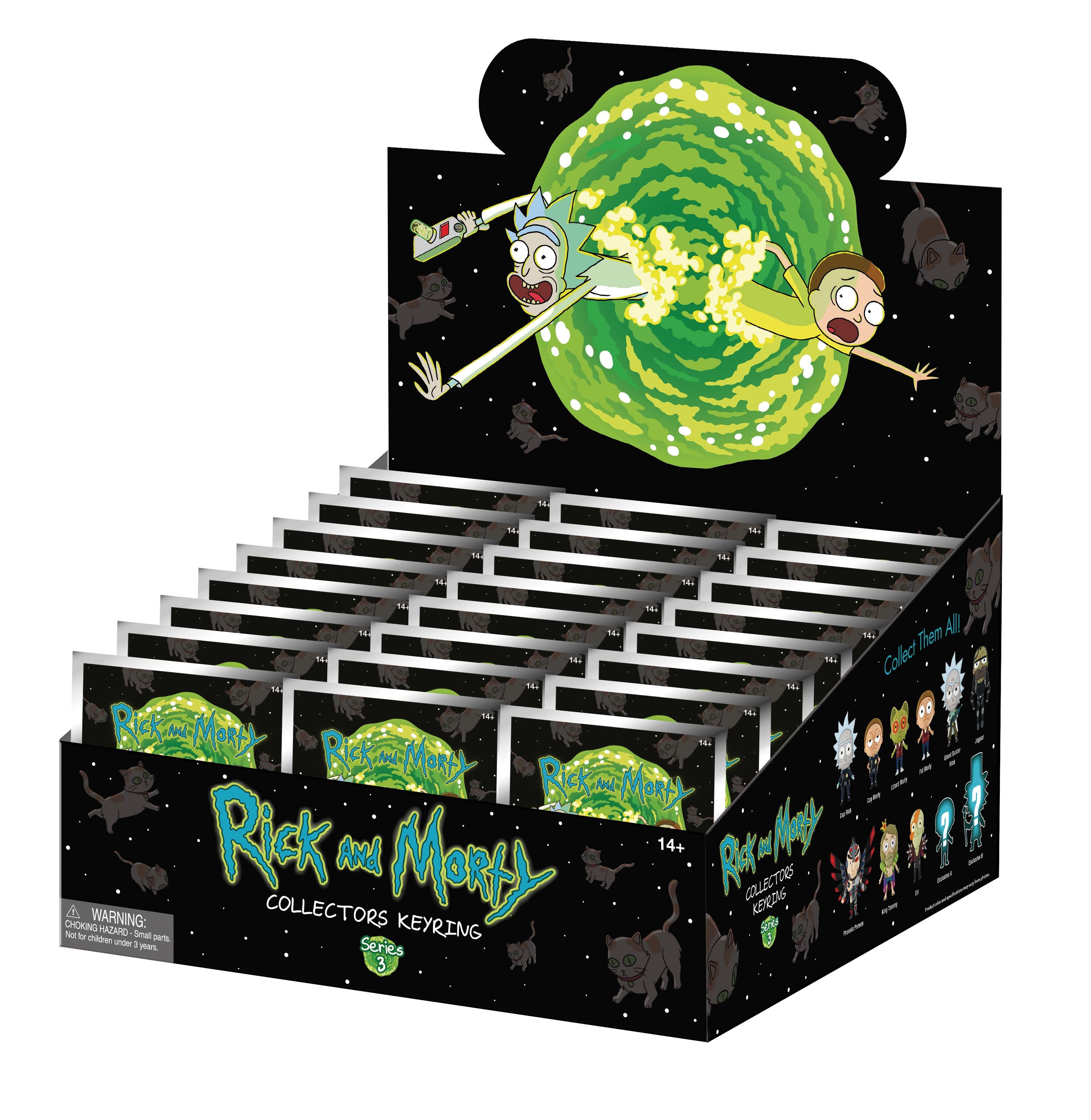 RICK & MORTY - Series 3 - 3D Foam Bag Clip (Display 24 Pcs)