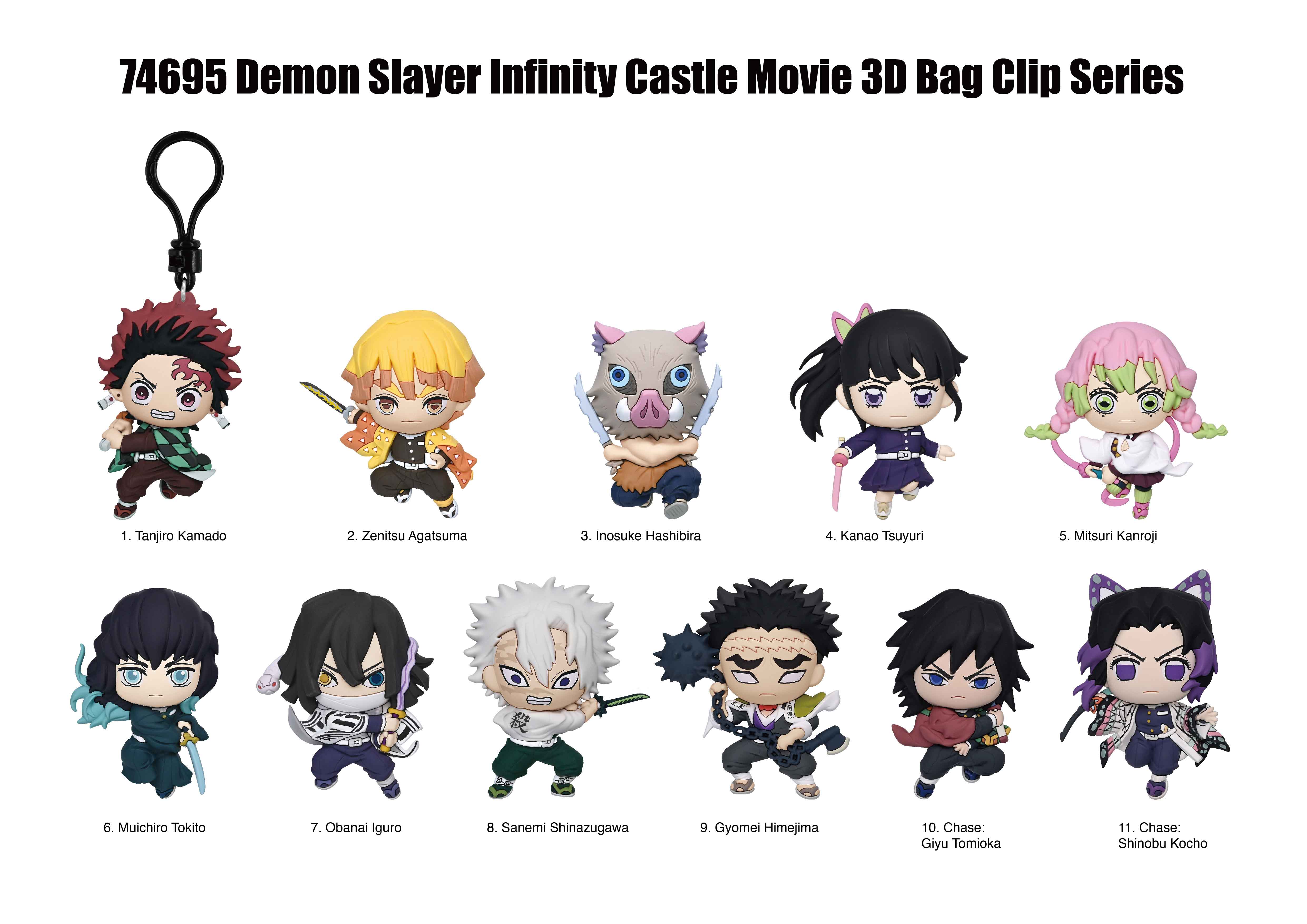 DEMON SLAYER MOVIE - Series 1 - 3D Foam Bag Clip (Display 24 Pcs)