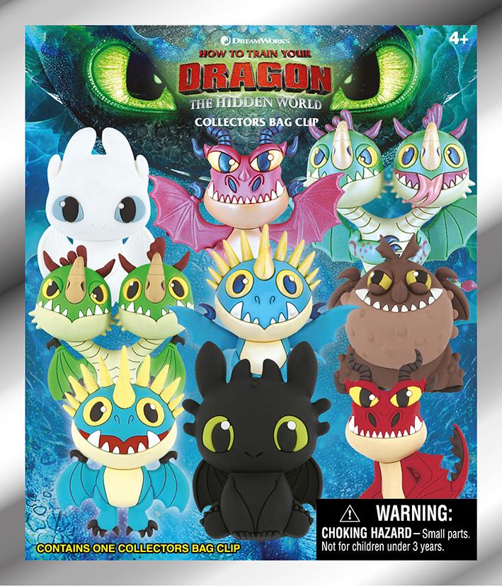 HOW TO TRAIN YOUR DRAGON -Series 1 - 3D Foam Bag Clip (Display 24 Pcs)