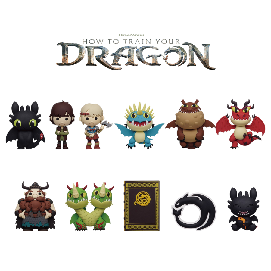 HOW TO TRAIN YOUR DRAGON-2025 Movie -3D Foam Bag Clip (Display 24 Pcs)