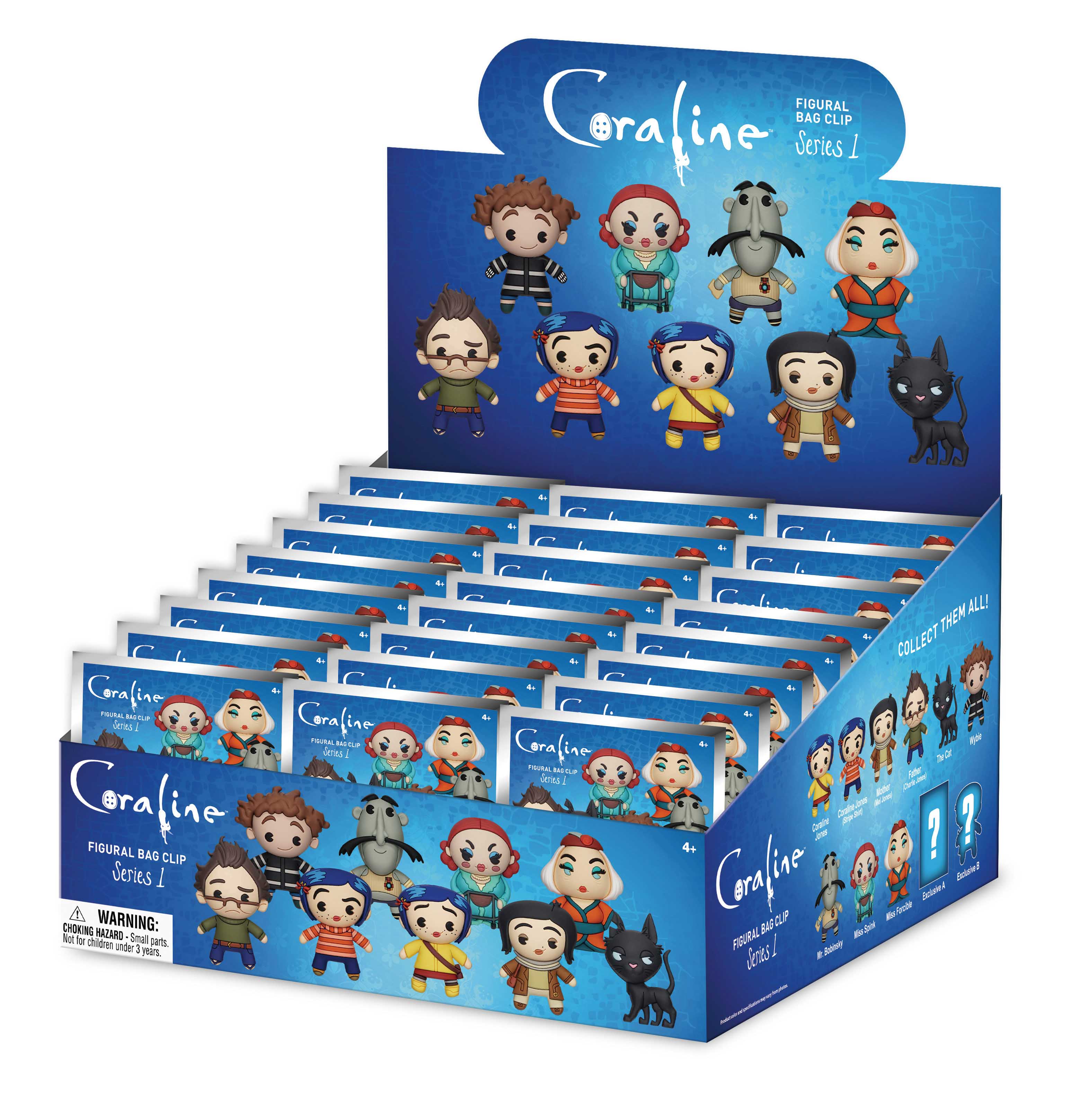 CORALINE - Series 1 - 3D Foam Bag Clip (Display 24 Pcs)