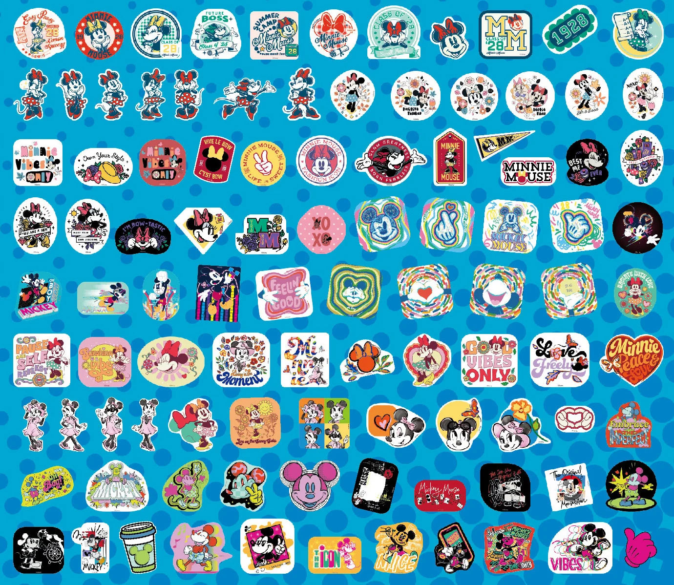 MICKEY & MINNIE - 100 stickers set (Display of 20)