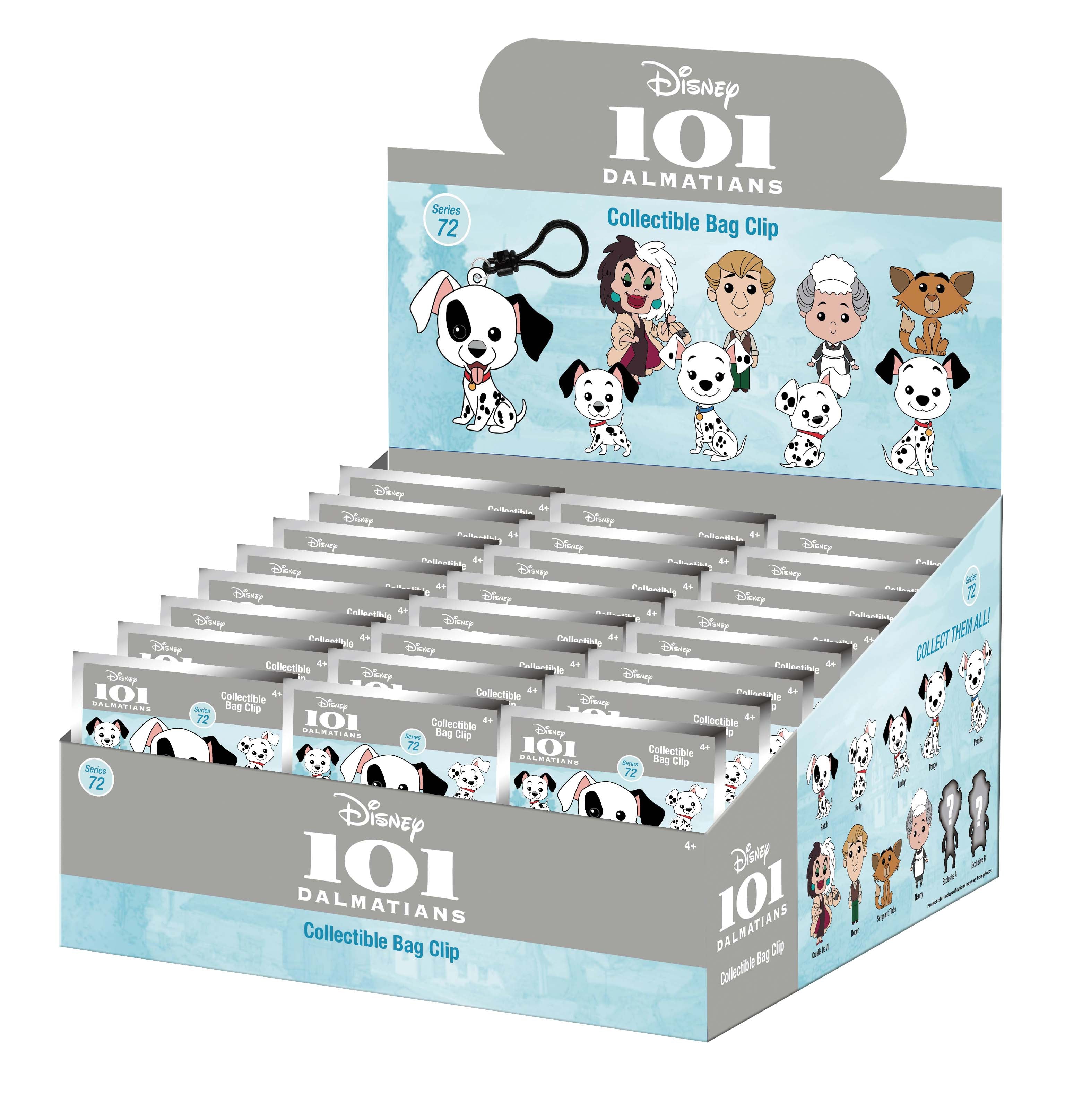101 DALMATIANS - Series 72 - 3D Foam Bag Clip (Display 24 Pcs)