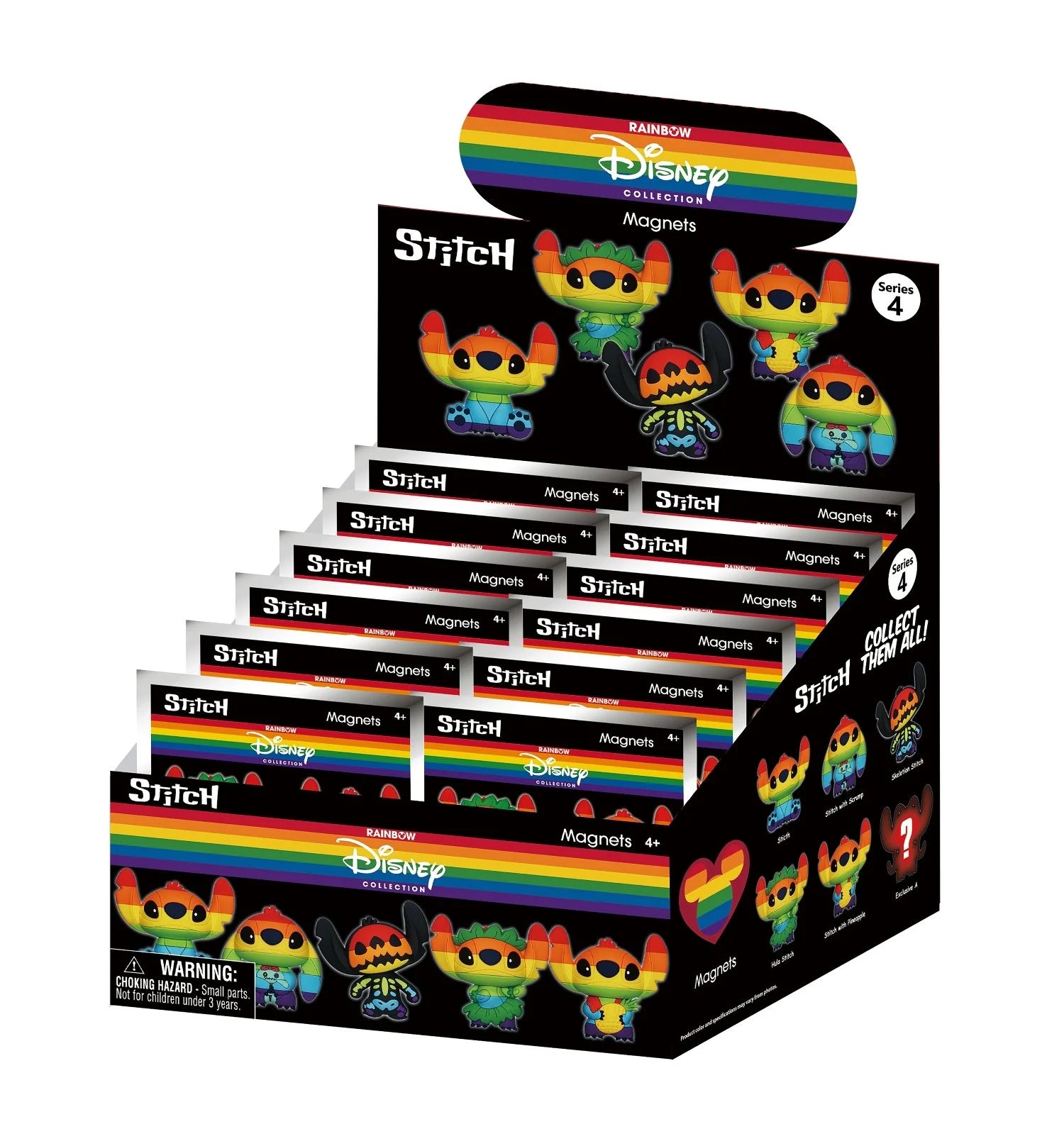 STITCH - Serie 4 - 3D Foam Magnets in blind bags (Display 12 Pcs)