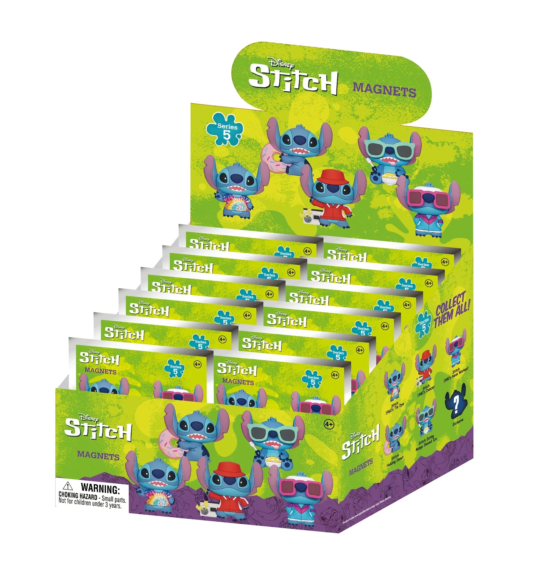 STITCH - Serie 5 - 3D Foam Magnets in blind bags (Display 12 Pcs)