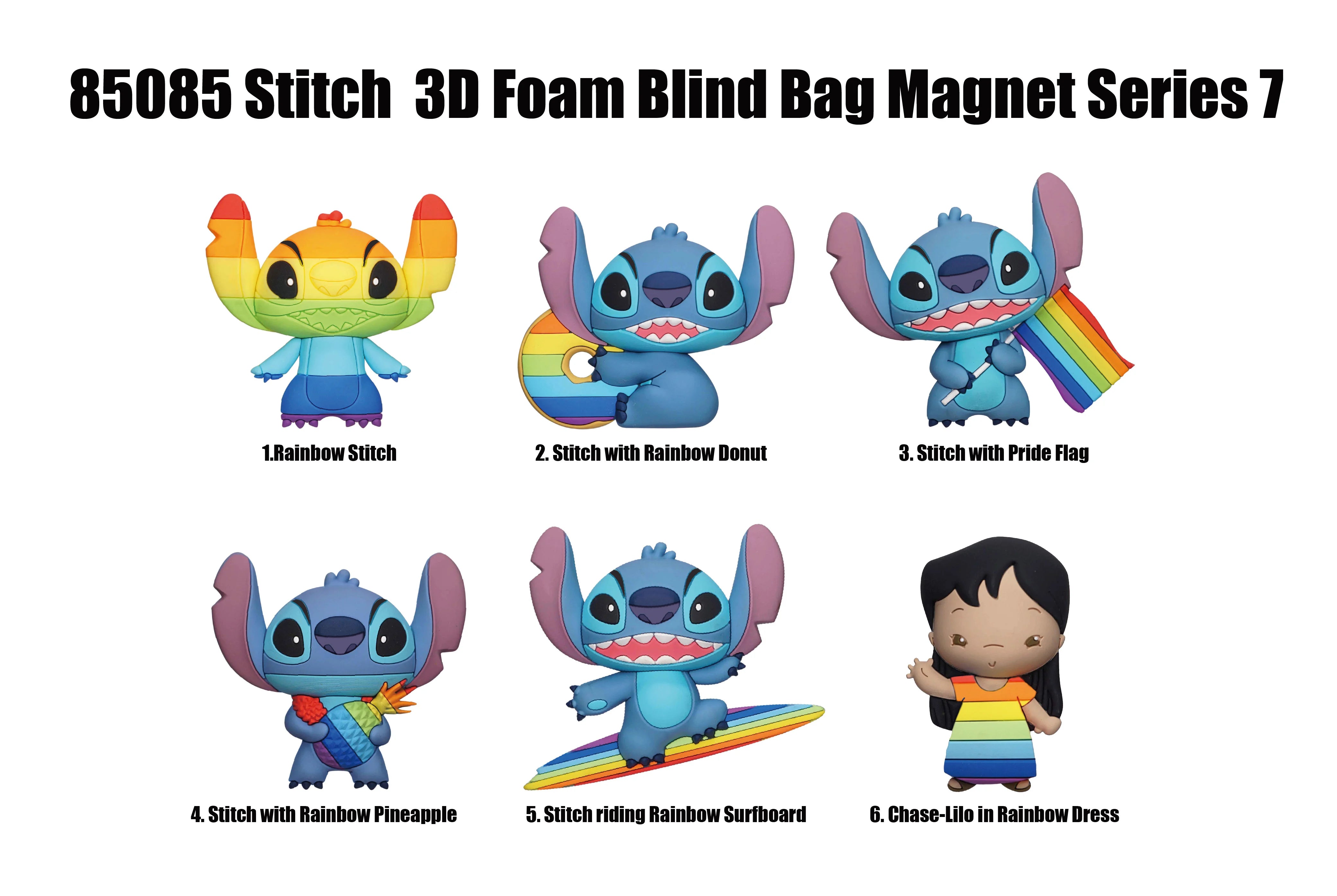 STITCH - Serie 7 - 3D Foam Magnets in blind bags (Display 12 Pcs)
