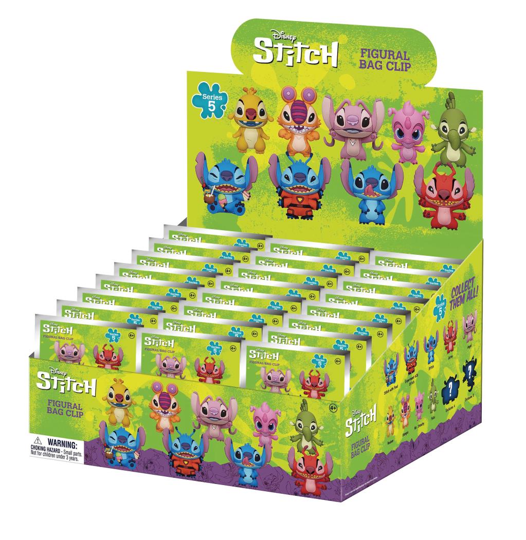 DISNEY - Stitch -  Serie 5 - 3D Foam Bag Clip (Display 24 Pcs)