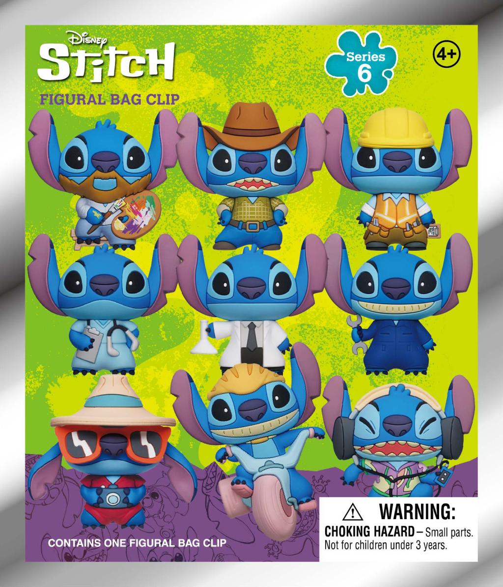 STITCH - Series 6 - 3D Foam Bag Clip (Display 24 Pcs)