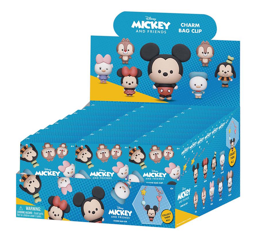 DISNEY - Mickey & Friends - Charm Bag Clip (Display 24 Pcs)