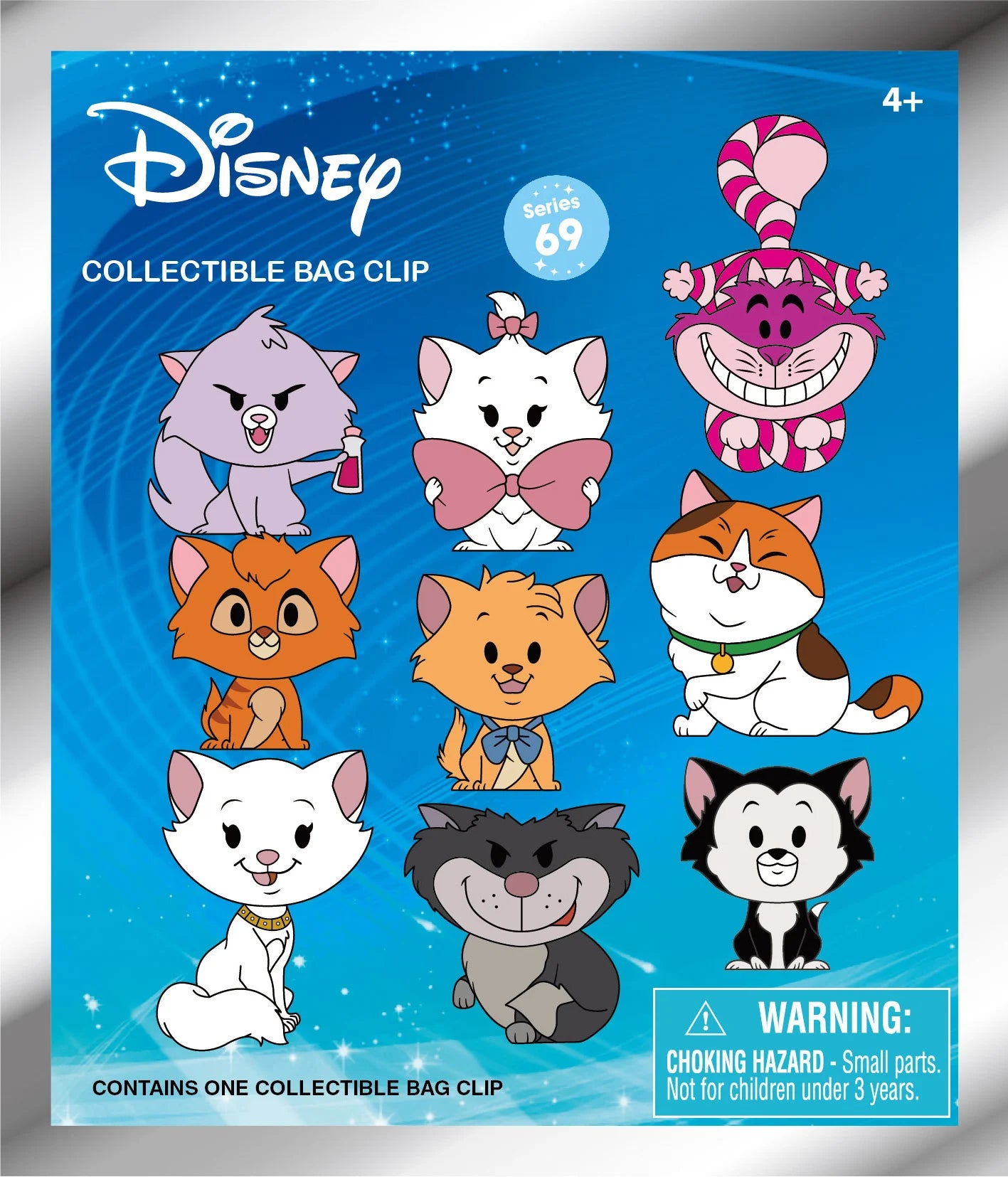 DISNEY CATS - Series 69 - 3D Foam Bag Clip (Display 24 Pcs)