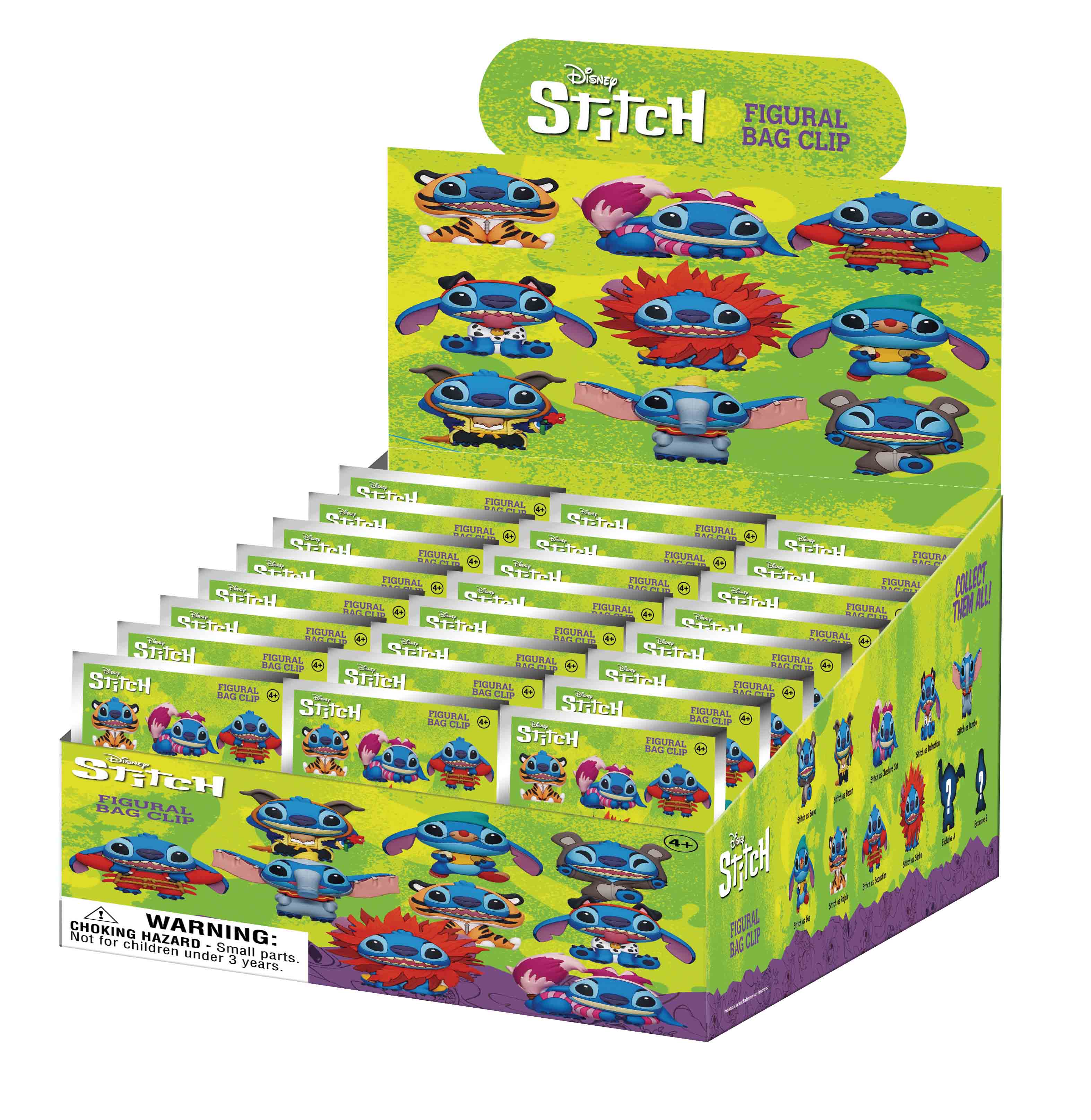 STITCH IN COSTUME - Series 1 - 3D Foam Bag Clip (Display 24 Pcs)