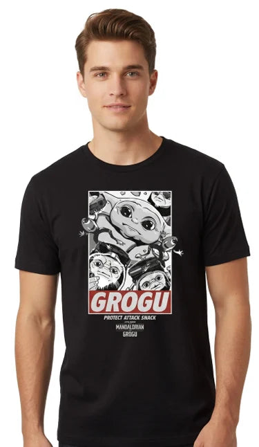 MANDALORIAN & GROGU - Protect Attack Snack - T-Shirt (XL)