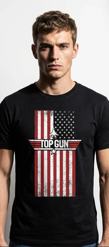 TOP GUN - Flag - T-Shirt Men (XL)