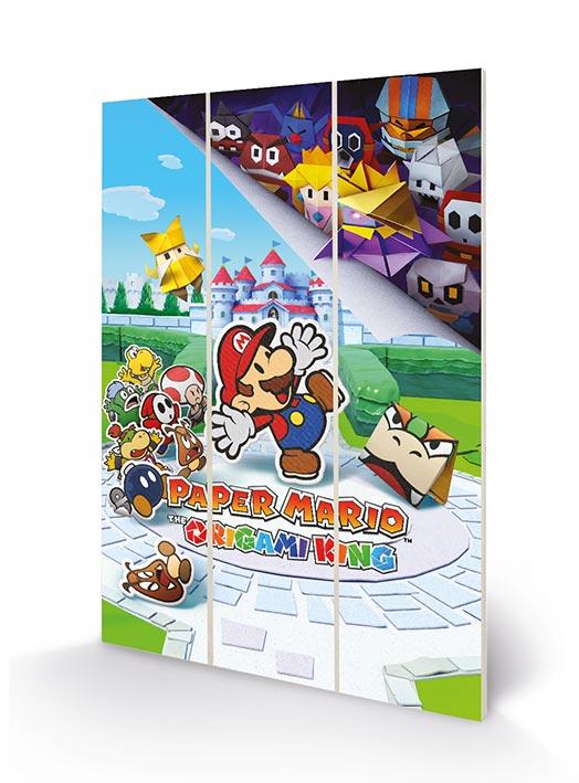 PAPER MARIO - The Origami King - Wood Print 20x29.5