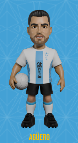 ARGENTINA - Agüero - Figure Minix World Legends Cup 12cm