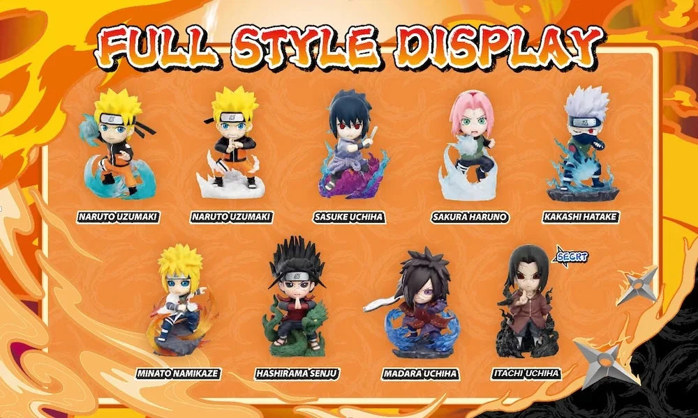 NARUTO SHIPPUDEN - Great Ninja Vol 1 - Blind Box Set 8 Figurine 10cm