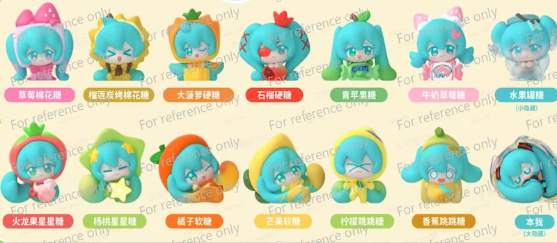 HATSUNE MIKU - Dopamine Qface - Blind Box 4 Set of 3 Figure