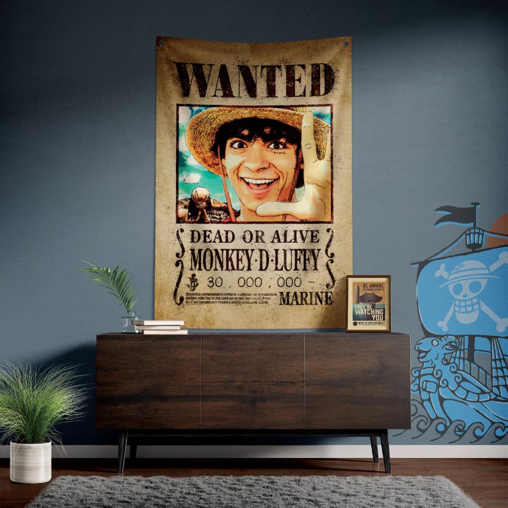 ONE PIECE NETFLIX - Wanted - Wall Banner '125 x 85 cm'