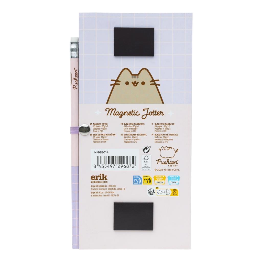 PUSHEEN - Magnetic Shopping List + Pencil