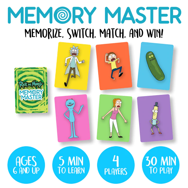 RICK AND MORTY - Memory Master Card Game (UK)