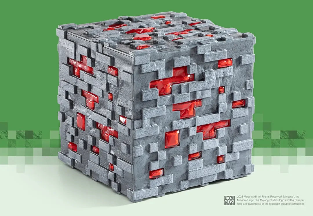 MINECRAFT - Luminous Redstone Ore - Collector Replica 10cm
