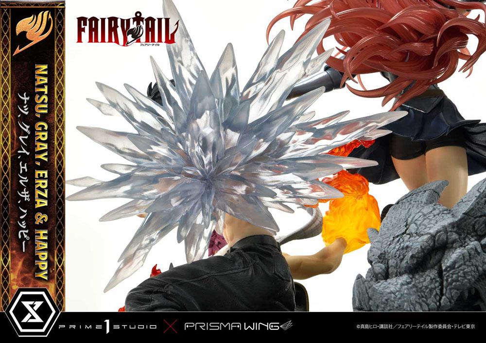 FAIRY TAIL -Natsu, Gray, Erza, Happy -Statue Del. Bonus Vers. 1/7 57cm