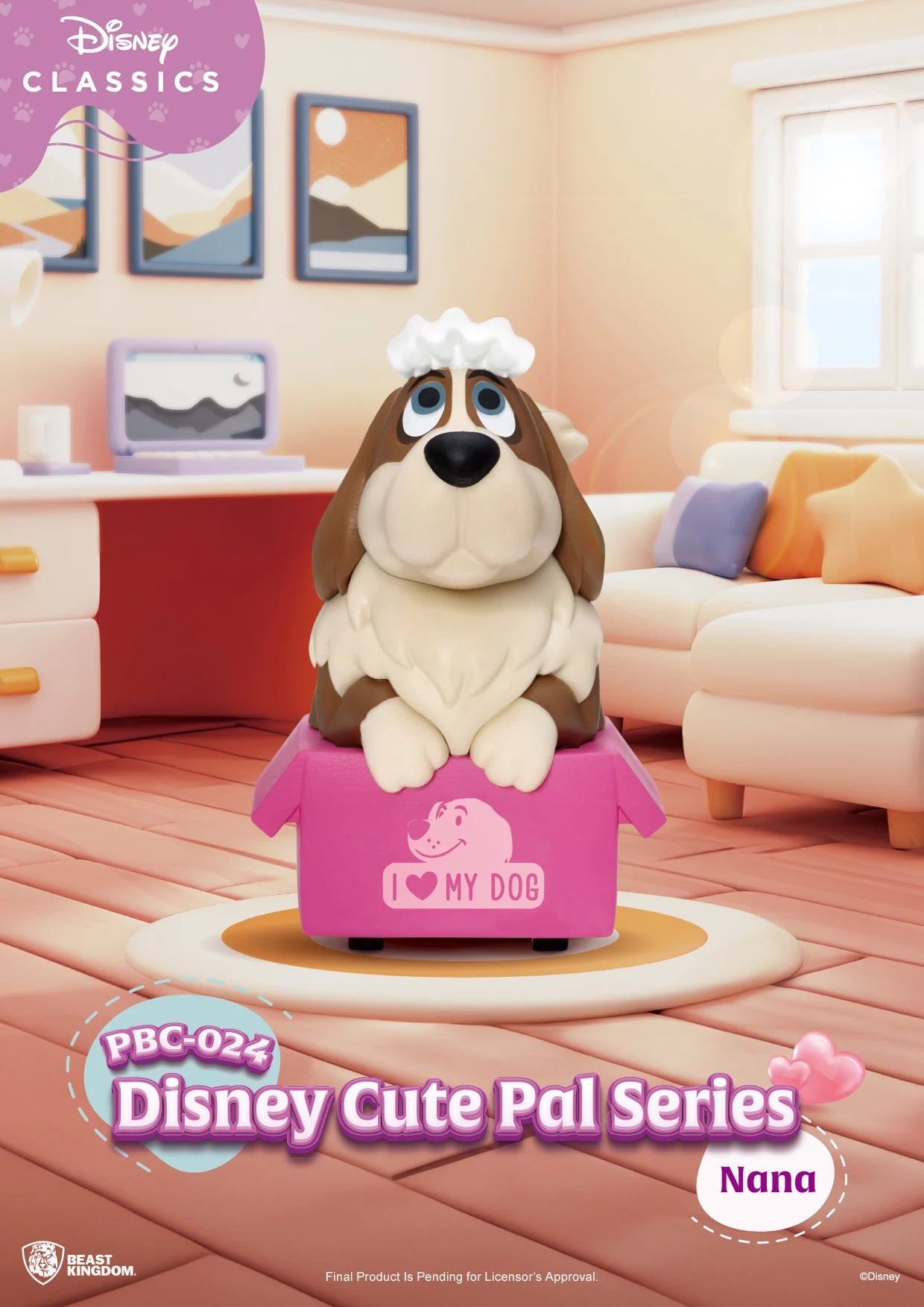 DISNEY - Cute Pal Pull Black Car - Set 6 Fig. Blind Box 5cm