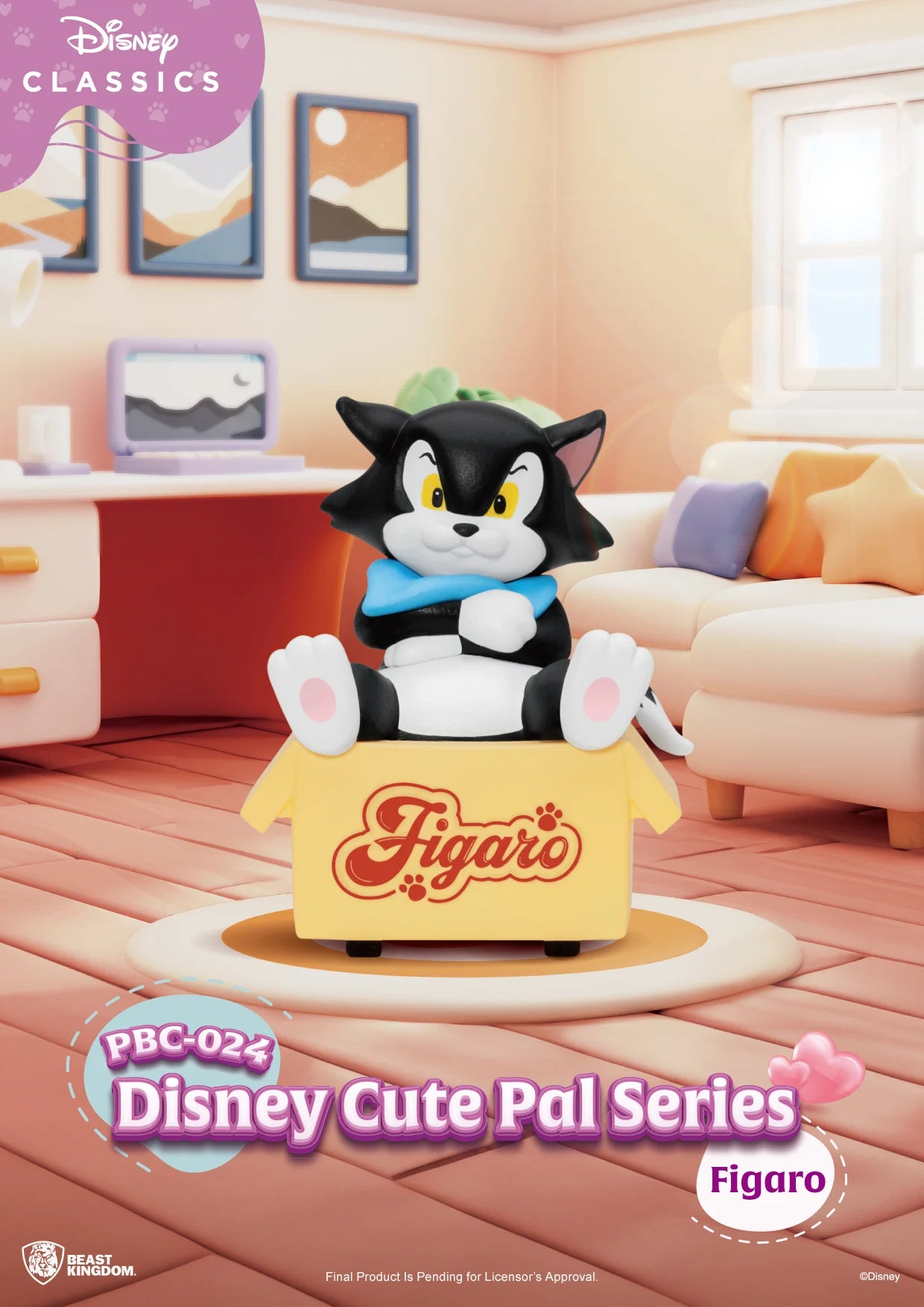 DISNEY - Cute Pal Pull Black Car - Set 6 Fig. Blind Box 5cm