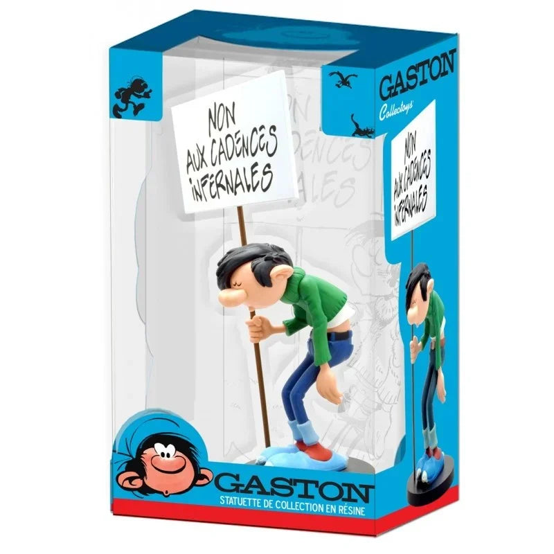 GASTON LAGAFFE - Figurine Resine - Non aux Cadences Infernales - 29cm