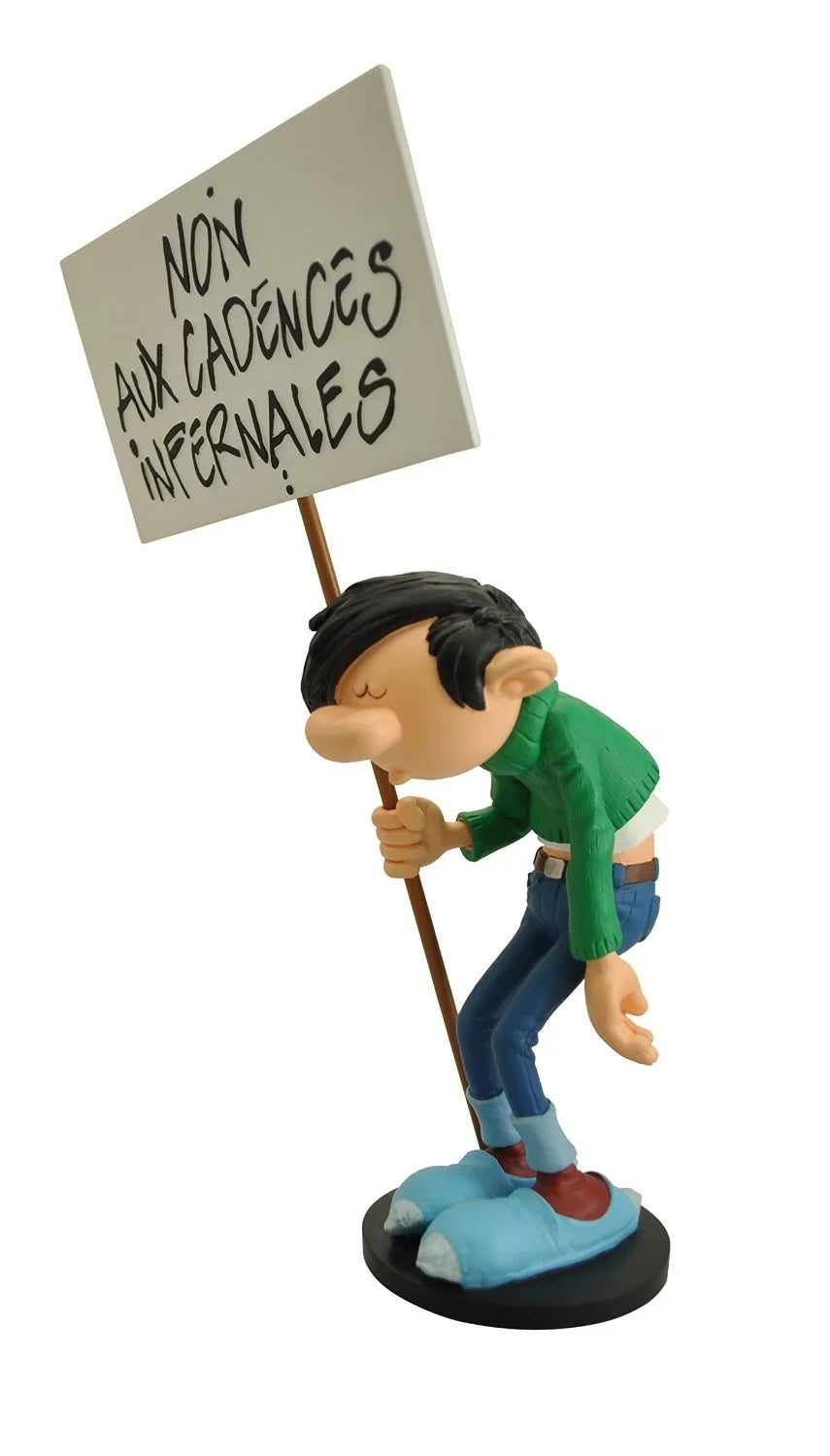 GASTON LAGAFFE - Figurine Resine - Non aux Cadences Infernales - 29cm