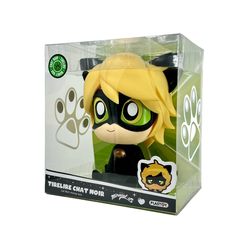 MIRACULOUS LADY BUG - Cat Noir - Money Box PVC 18cm