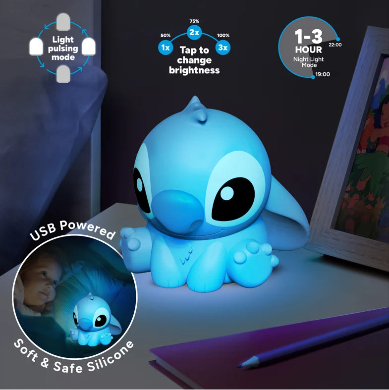STITCH - Stitch - 'SquishyGlo' Silicone Light Rechargeable 15cm