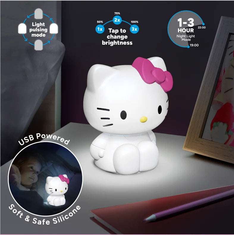 HELLO KITTY - 'SquishyGlo' Silicone Light Rechargeable 18cm
