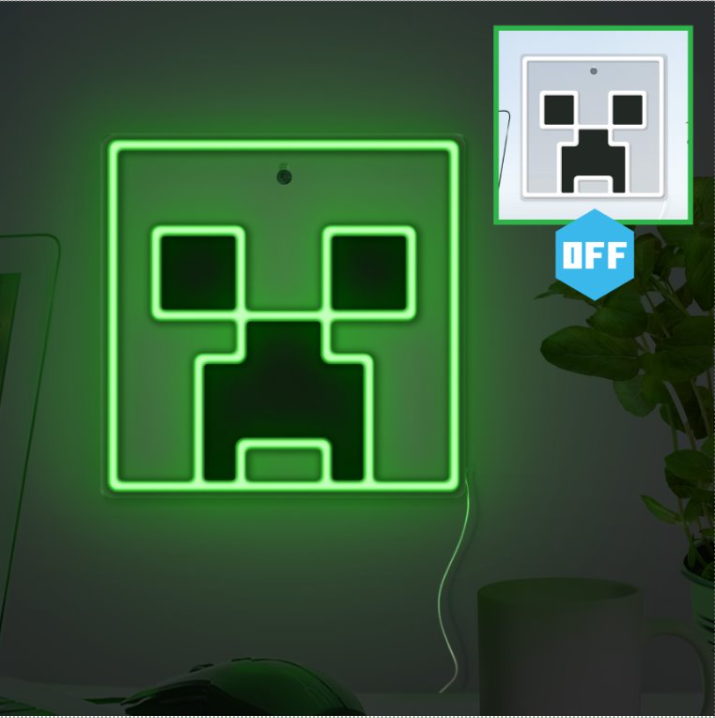 MINECRAFT - Creeper - Wall Mountable LED Neon Light