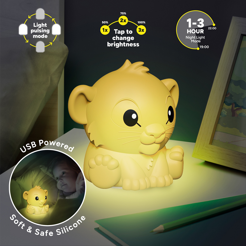 LION KING - Simba - Silicone Light Rechargeable 15cm