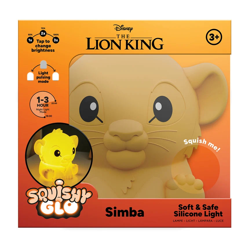 LION KING - Simba - 'SquishyGlo' Silicone Light Rechargeable 15cm
