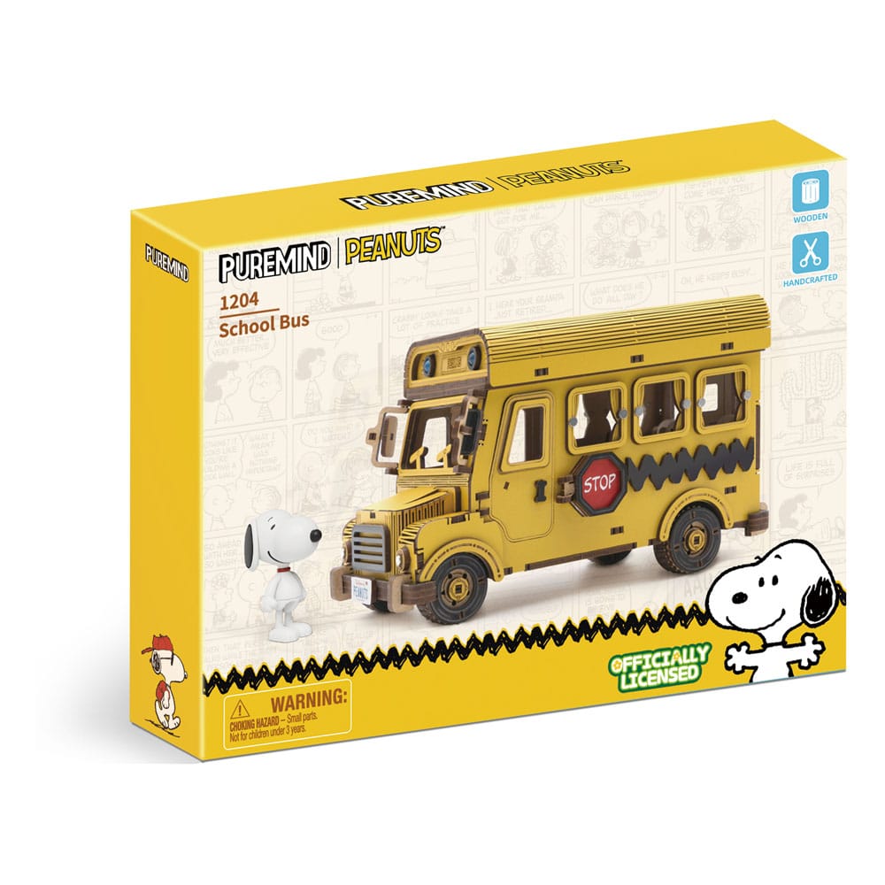 PEANUTS - School Bus - Wood Model Kit